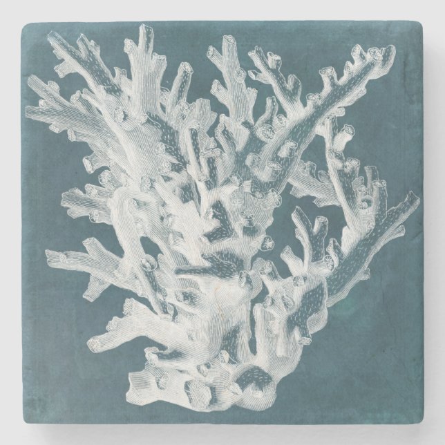 Azure Coral I Stone Coaster (Front)