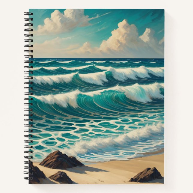 Azure Crest Tide Notebook (Front)