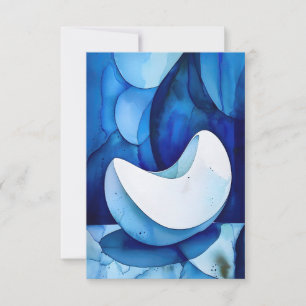Azure Curved Serenity Thank You Card