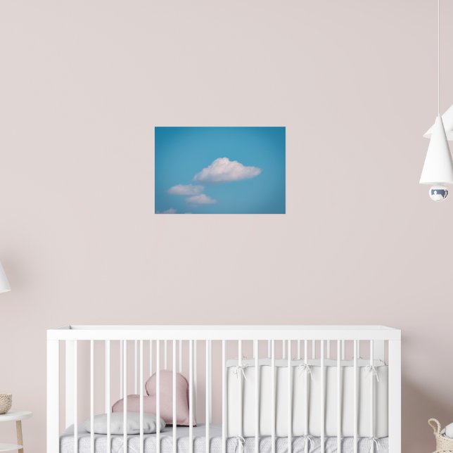 Azure Dreams: Minimalist Summer Clouds Poster (Nursery 2)