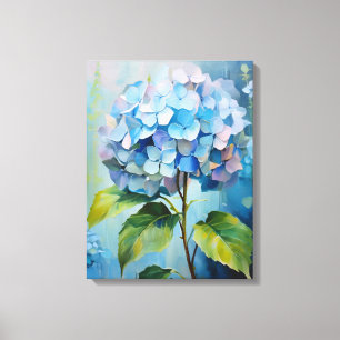 Azure Elegance: Hydrangea in Bloom Canvas Print
