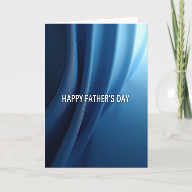 Azure Fathers Day Drape Card (Front)