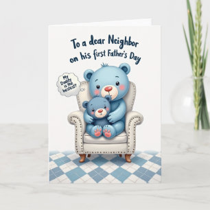 Azure Fathers Day Embrace Card