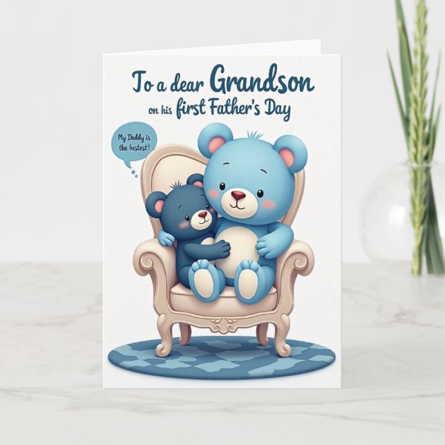Azure Fathers Day Scene Card (Front)