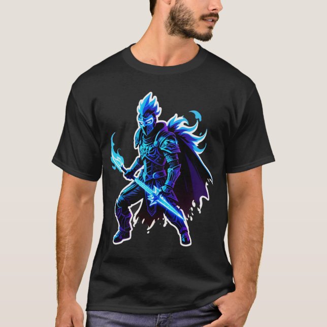 Azure Flame Guardian T-Shirt (Front)