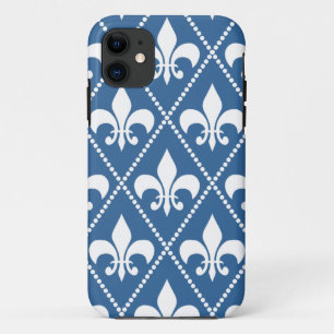 Azure Fleur de Lis Case-Mate iPhone Case