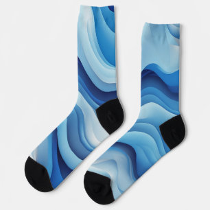 Azure Flow: A Dream in Blue  Socks