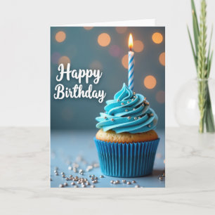 Azure Frosting Birthday Card