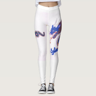 Azure Guardian-Japanese Dragon of the Eastern Sky Leggings