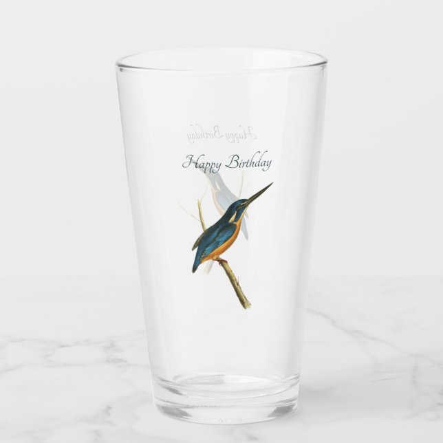 Azure Kingfisher Glass (Back)