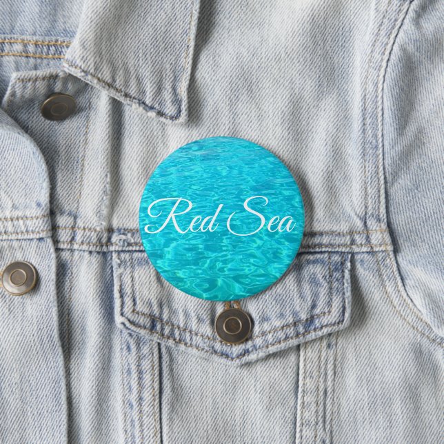 Azure lagoon in Red sea 7.5 Cm Round Badge (In Situ)
