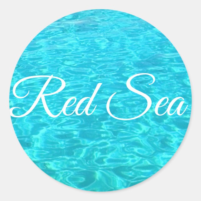Azure lagoon in Red sea Classic Round Sticker (Front)