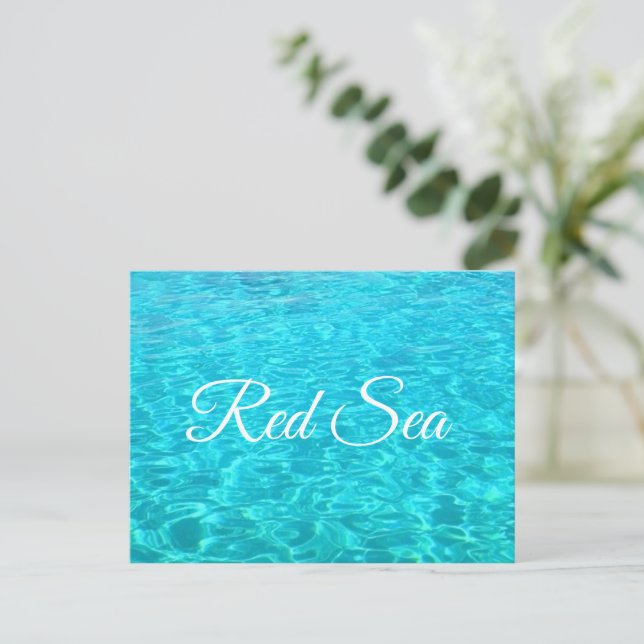Azure lagoon in Red sea Postcard (Standing Front)