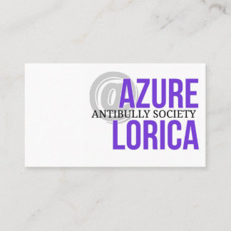 Azure Lorica Antibully Society Business Card