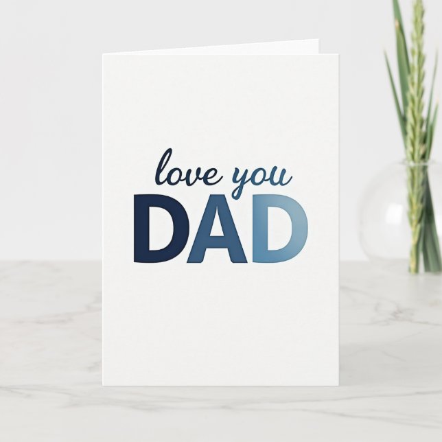 Azure Love You Dad Card (Front)