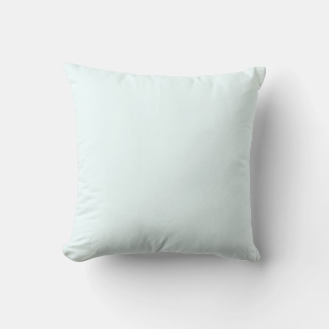 Azure Mist Pale Blue F0FFFF Solid Colour Design Cushion (Front)