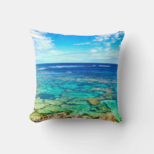 Azure Ocean Reef Cushion