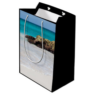 Azure Ocean Sandy Beach Photo Medium Gift Bag