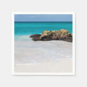 Azure Ocean Sandy Beach Photo Napkin