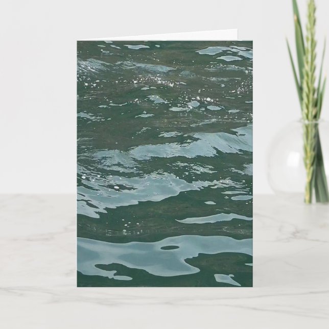 Azure Oceans Greetings Card (Front)