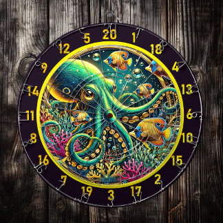 Azure Octopus Tide Dartboard