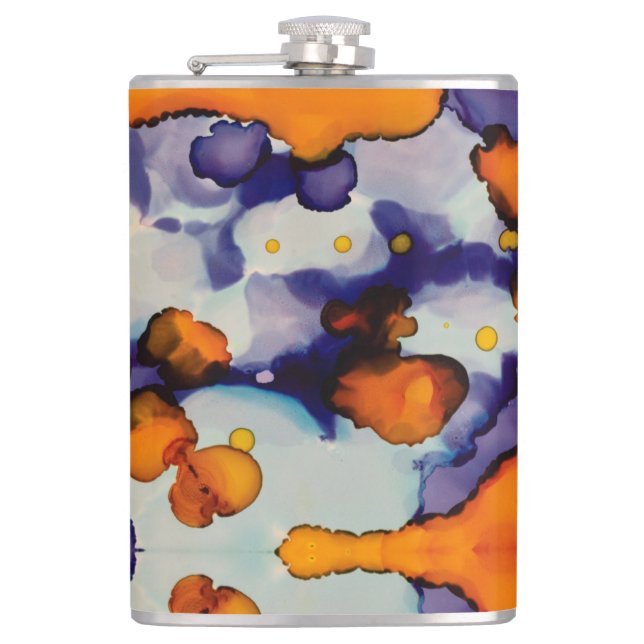 Azure Pumpkin Hip Flask (Front)