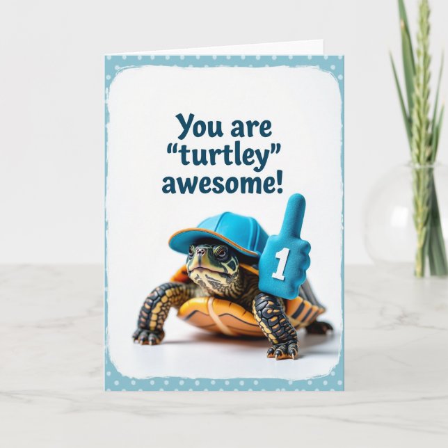 Azure Reptile Fathers Day Card (Front)