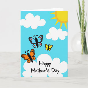 Azure Sky Mothers Day Wings Card