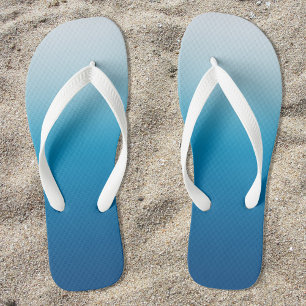 Azure Sky to Ocean Blue Gradient Jandals
