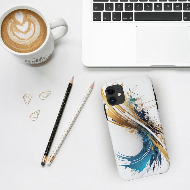 Azure Splash - Dynamic Abstract Design Phone Cases (Creator Uploaded)