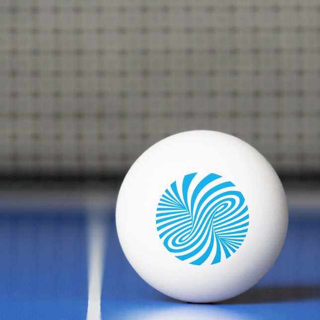 Azure Swirl Ping Pong Ball (Net)