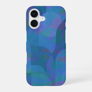 Azure Tides – Oceanic Abstract Geometry iPhone 16 Case