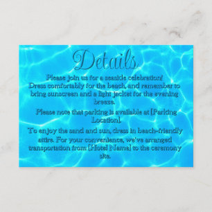 Azure Turquoise Bleu Water Reflection Minimalism Enclosure Card