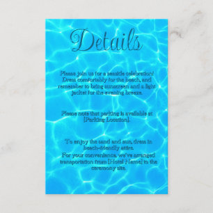 Azure Turquoise Bleu Water Reflection Minimalism Enclosure Card