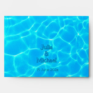 Azure Turquoise Bleu Water Reflection Minimalism Envelope