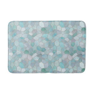 Azure Verdigris Mosaic Bath Mat
