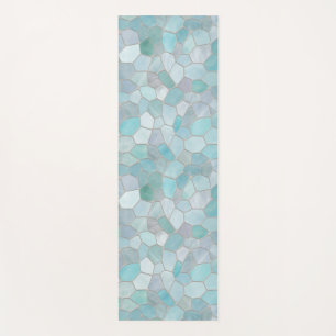 Azure Verdigris Mosaic Yoga Mat
