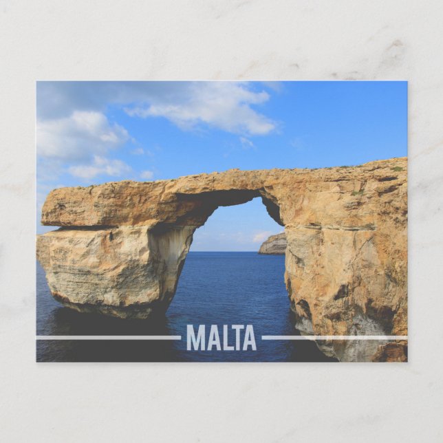 Azure Window Gozo, Malta Postcard (Front)