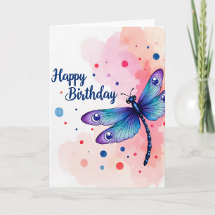 Azure Wing Birthday Card