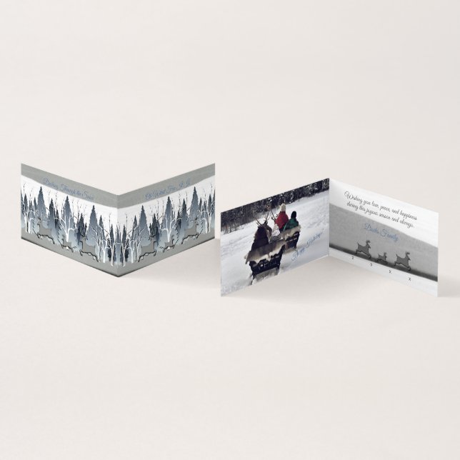 Azure Winter Marvels Folded Book Card (Inside and Outside)