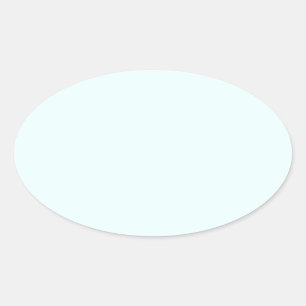 Azure (X11/web colour) (solid colour) Oval Sticker