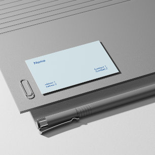 Azureish white business card