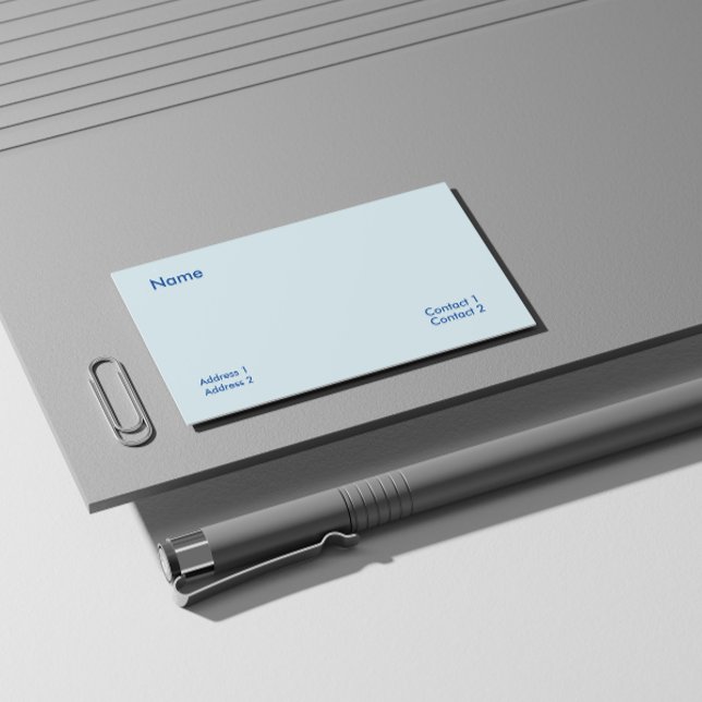 Azureish white business card (Creator Uploaded)