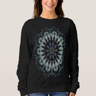 Azurite and Malachite Filigree Mandala Graphic Sweatshirt