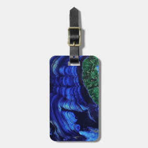 Azurite and Malachite Luggage Tag