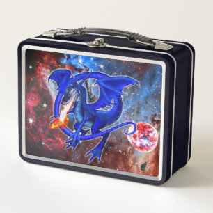 Azurite Cosmic Dragon  Metal Lunch Box