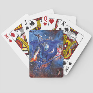 Azurite Cosmic Dragon Playing Cards