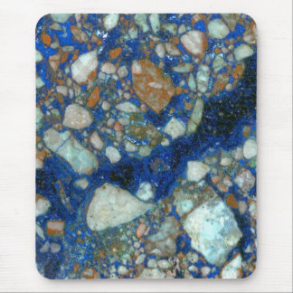 Azurite Malachite Breccia Mouse Pad