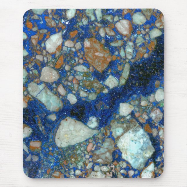 Azurite Malachite Breccia Mouse Pad (Front)