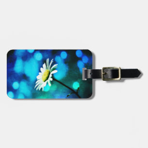 Azurite Malachite Daisy Luggage Tag